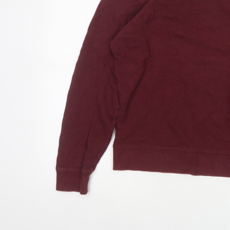 Red Herring Men’s Burgundy M Cotton Crew Neck Pullover Sweatshirt