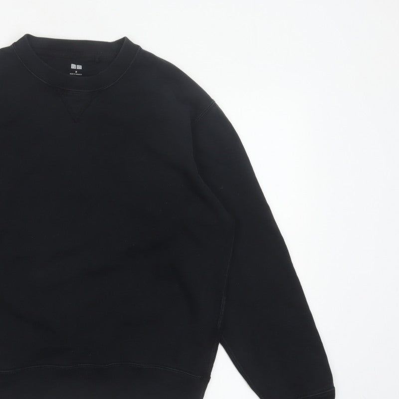 Uniqlo Men’s Black M Crew Neck Pullover Cotton Sweatshirt
