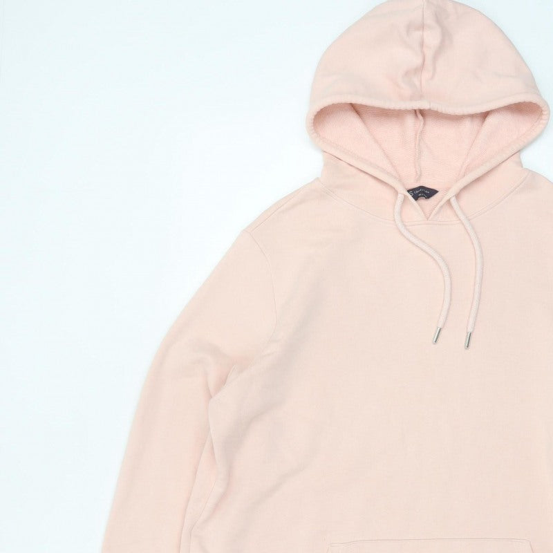 Marks and Spencer Women Pink UK 18 Pullover Hooded Fleece Hoodie
