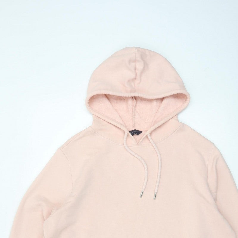 Marks and Spencer Women Pink UK 18 Pullover Hooded Fleece Hoodie