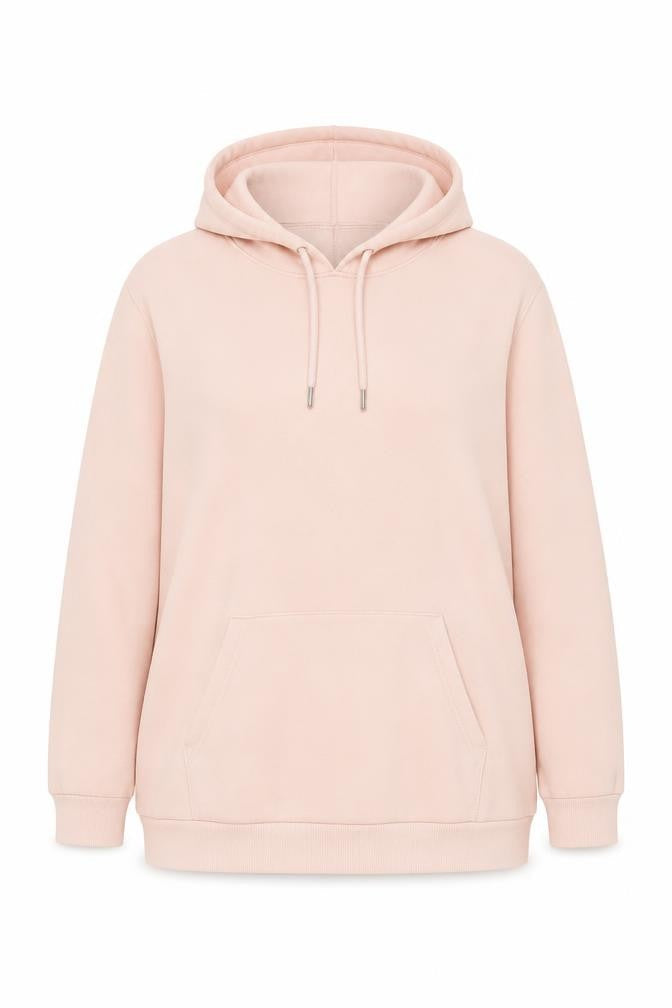 Marks and Spencer Women Pink UK 18 Pullover Hooded Fleece Hoodie