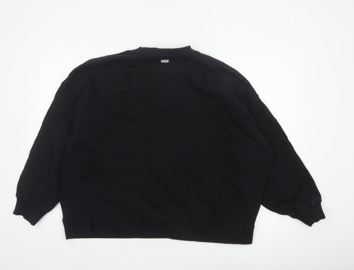 Barbour International Women’s Black UK 16 Logo Crew Sweatshirt