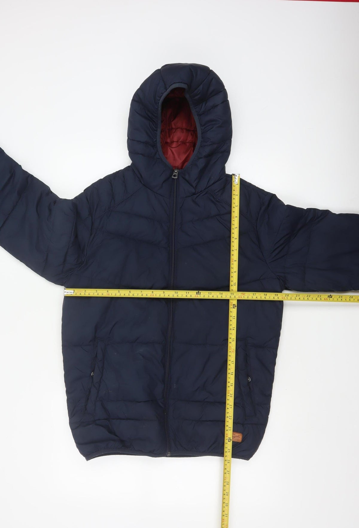 Jack & Jones Originals Men’s Navy S Hooded Quilted Puffer Jacket