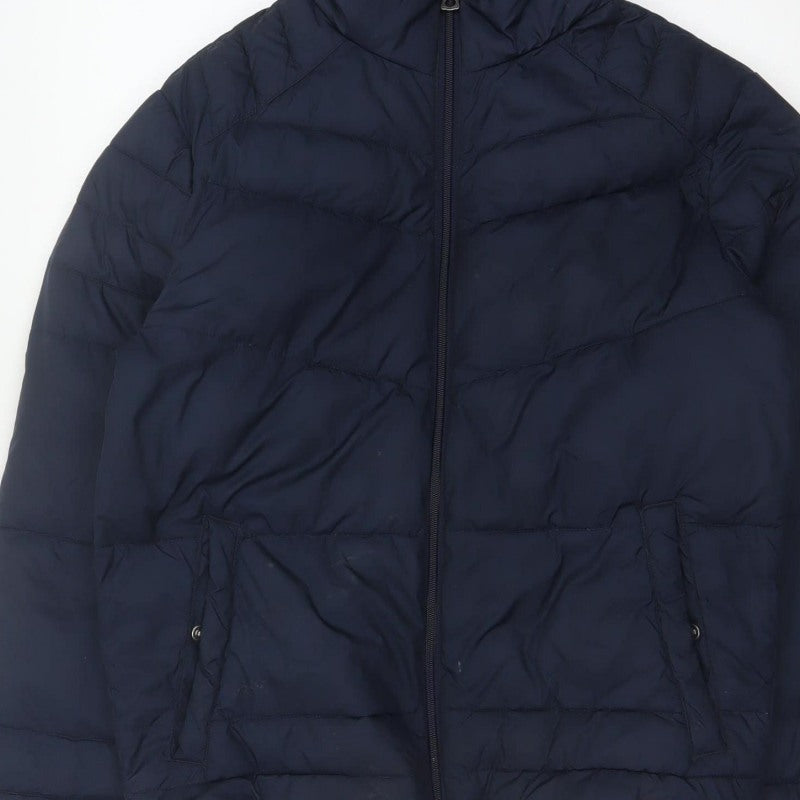 Jack & Jones Originals Men’s Navy S Hooded Quilted Puffer Jacket