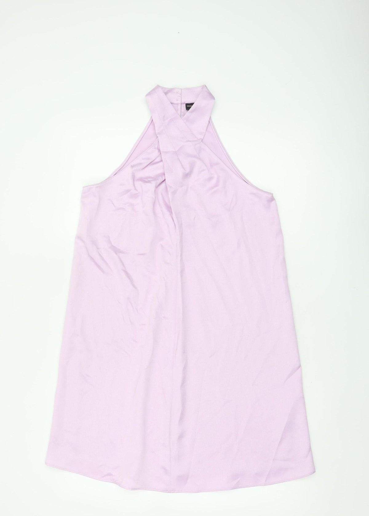 River Island Women Pink UK 8 Halter A-Line Long Occasion Dress