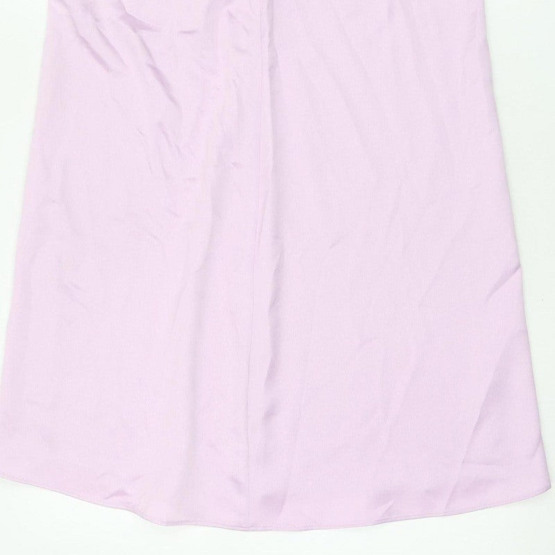River Island Women Pink UK 8 Halter A-Line Long Occasion Dress