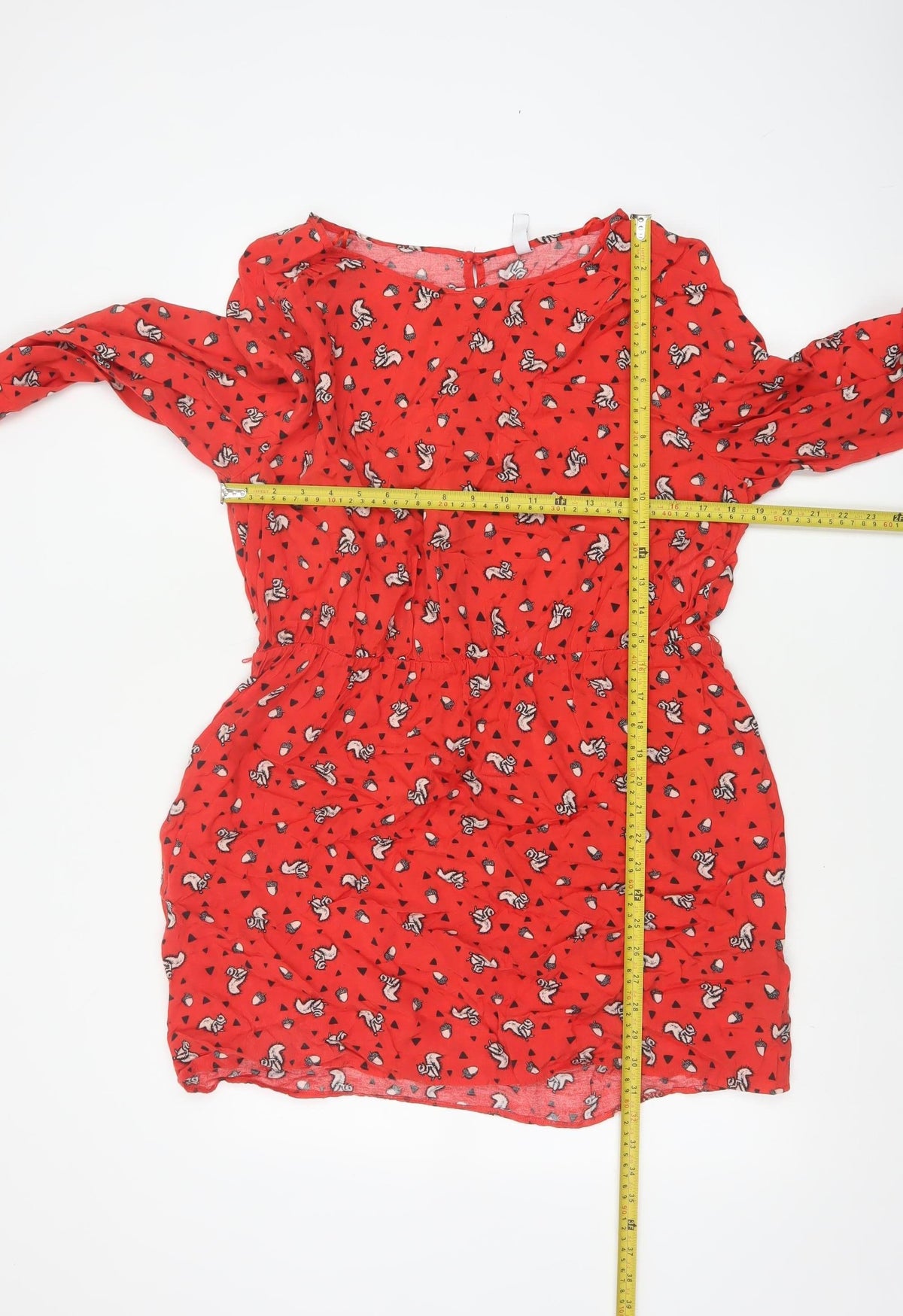 By Henry Holland Women’s Red Squirrel Print A-Line Dress Size 18