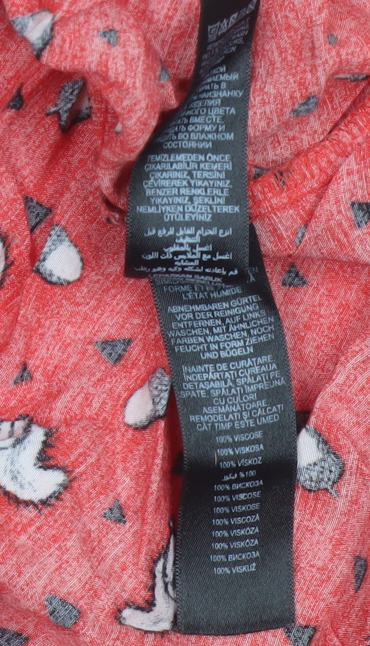 By Henry Holland Women’s Red Squirrel Print A-Line Dress Size 18