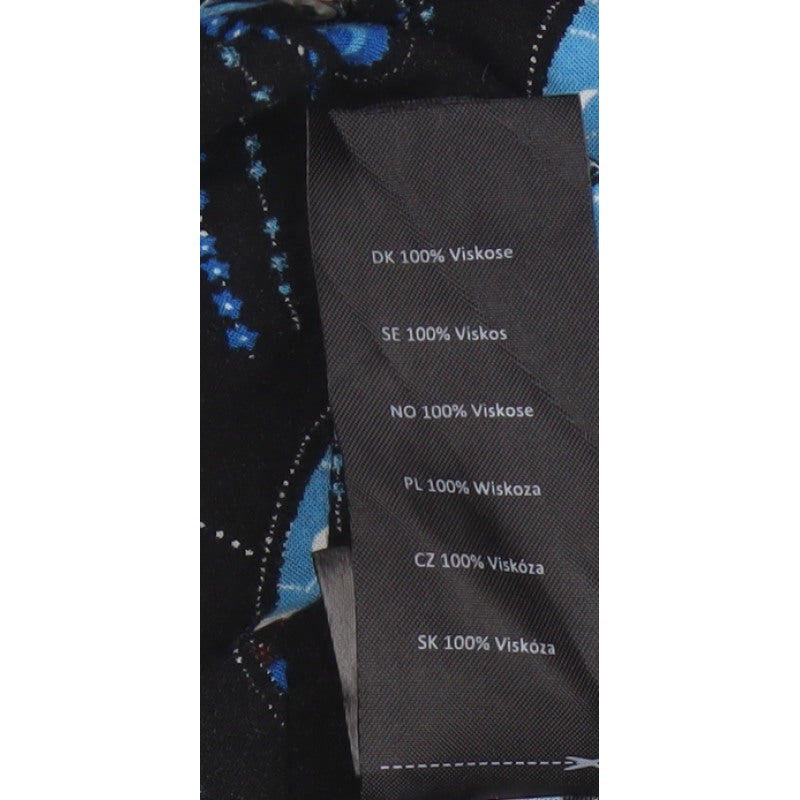 Hell Bunny Women Black Blue UK 12 Kimono Sleeve Button-Up Blouse