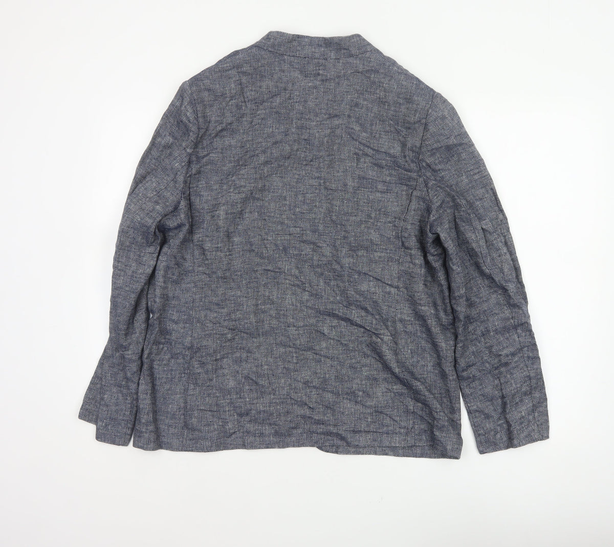 Marks and Spencer Women’s Blue Linen Blend Open Jacket UK 16