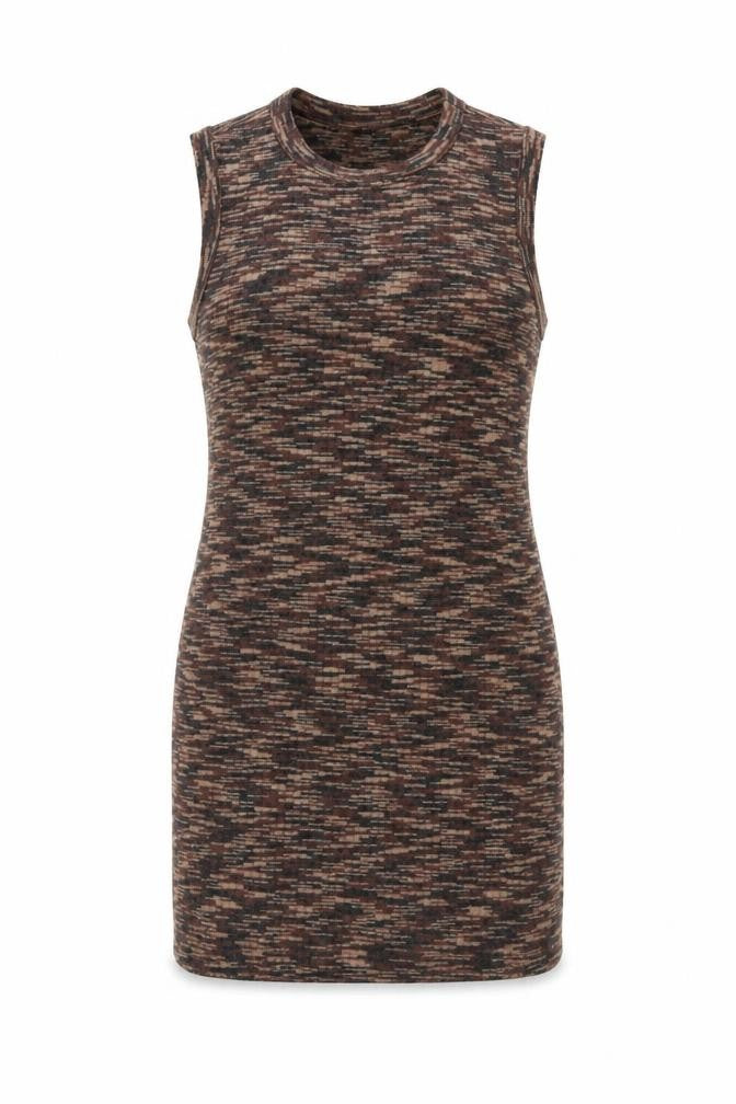 H&M Divided Women Brown Multicoloured L Bodycon Mini Knit Dress