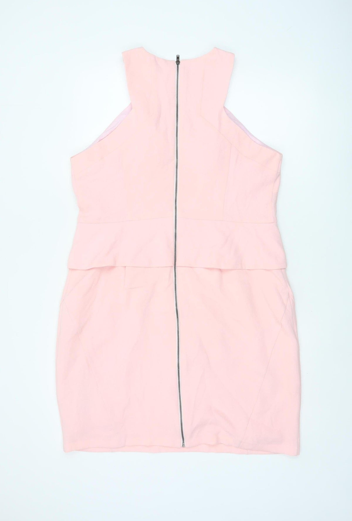 River Island Women Pink Size 18 Peplum Pencil Dress Cut Out
