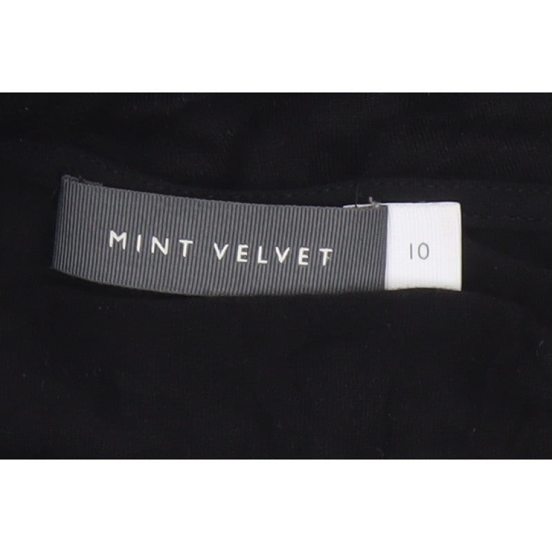Mint Velvet Women Black UK 10 Wrap Tie Long Sleeve Blouse