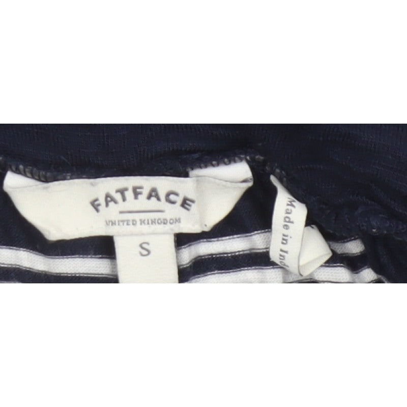 Fat Face Women's Navy White Stripe Maxi Skirt Size 10 Elastic Waist