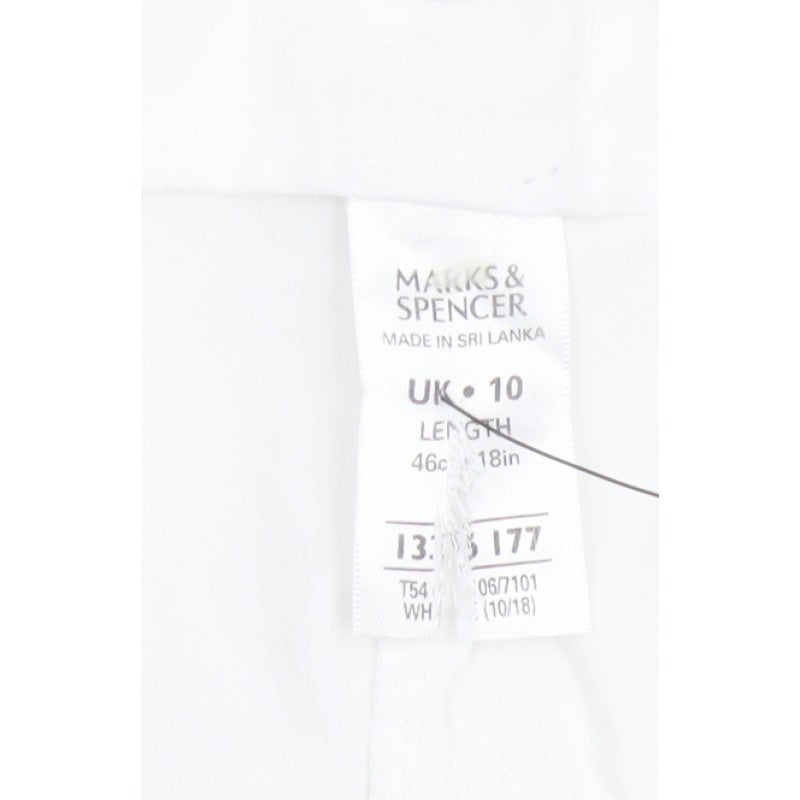 Marks & Spencer Women White UK 10 Cargo Mini Skirt Pockets Buckle