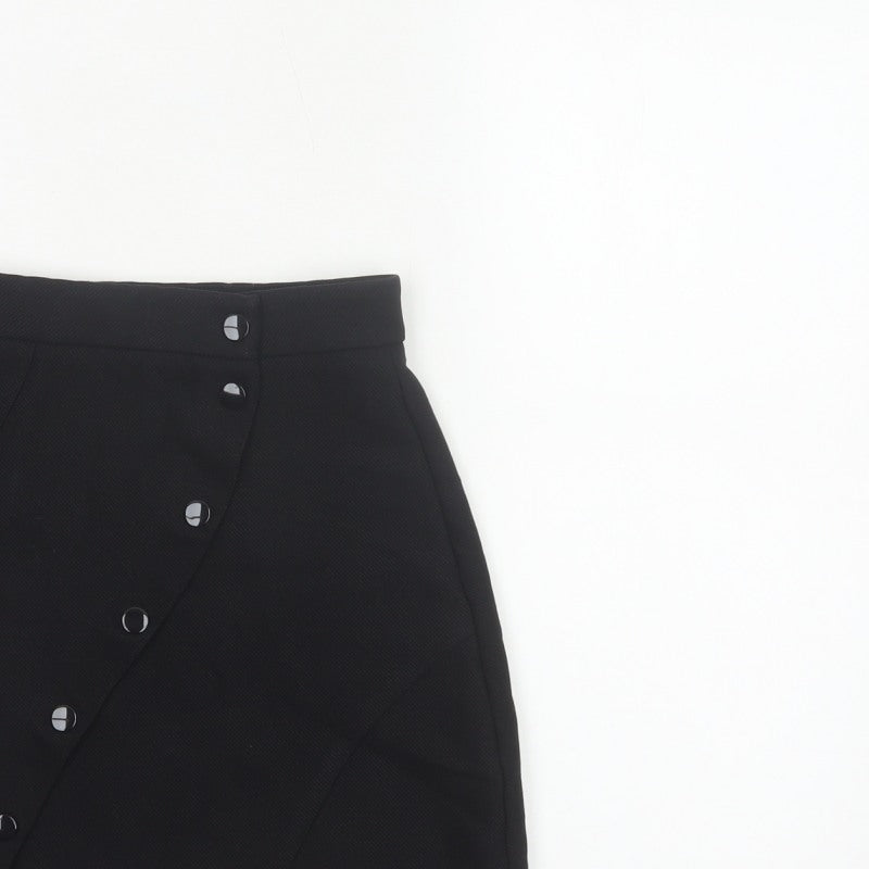 & Other Stories Women’s Black UK 8 High Rise Wrap Mini Skirt