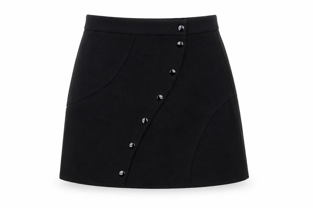 & Other Stories Women’s Black UK 8 High Rise Wrap Mini Skirt