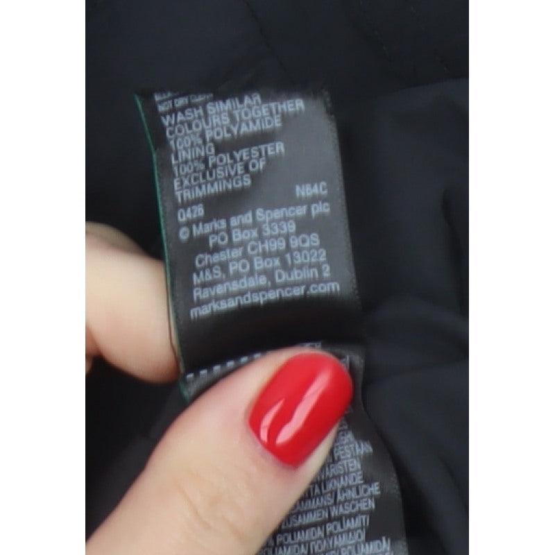 Marks & Spencer Women Black S Shower Resistant Puffer Jacket