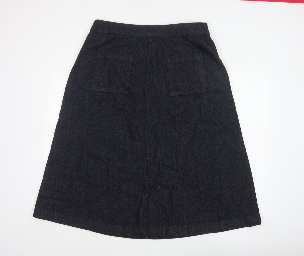 Seasalt Cornwall Women’s Blue UK 16 A-Line Organic Cotton Denim Skirt