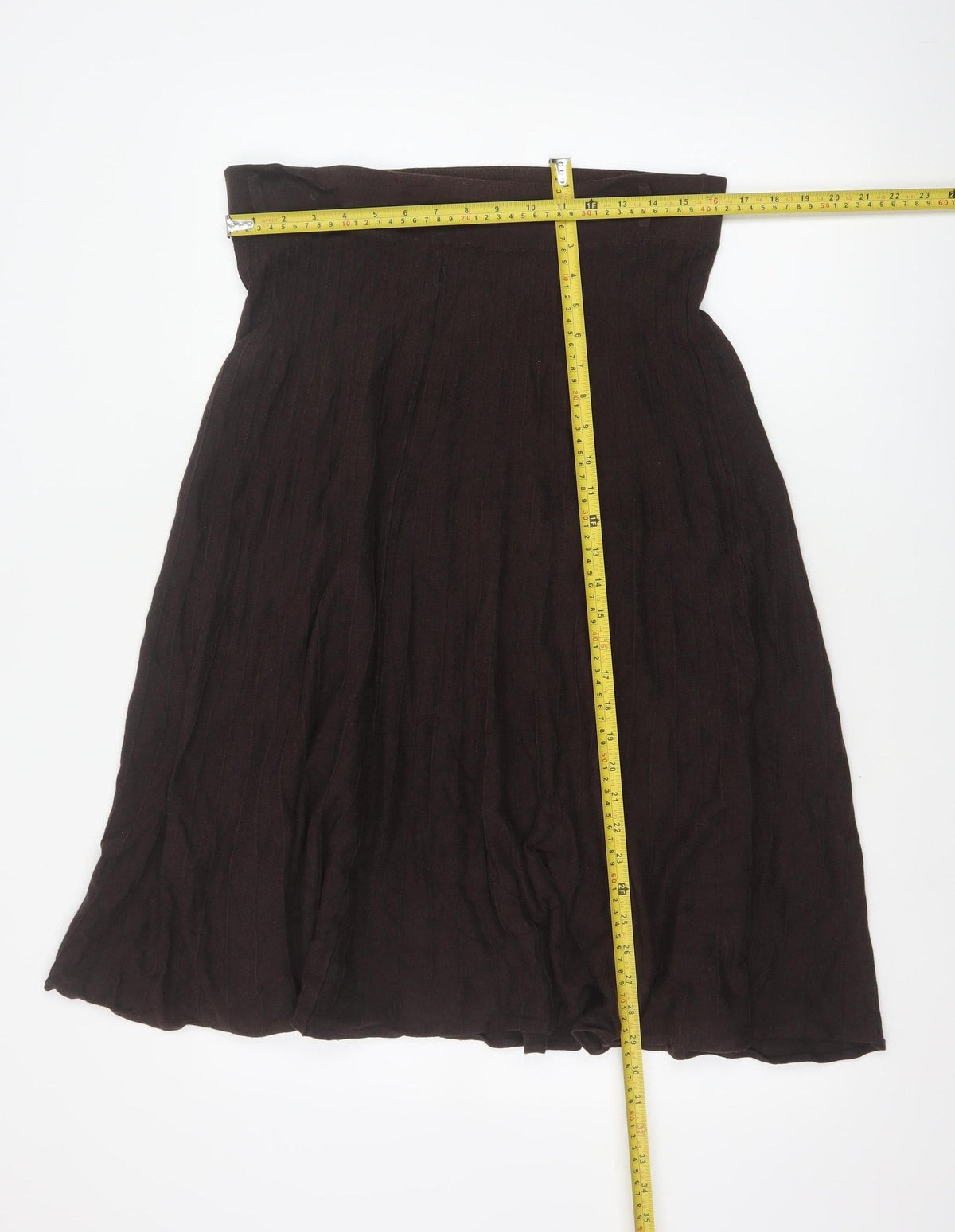Marks & Spencer Women Black UK 14 Long A-Line Stretch Skirt