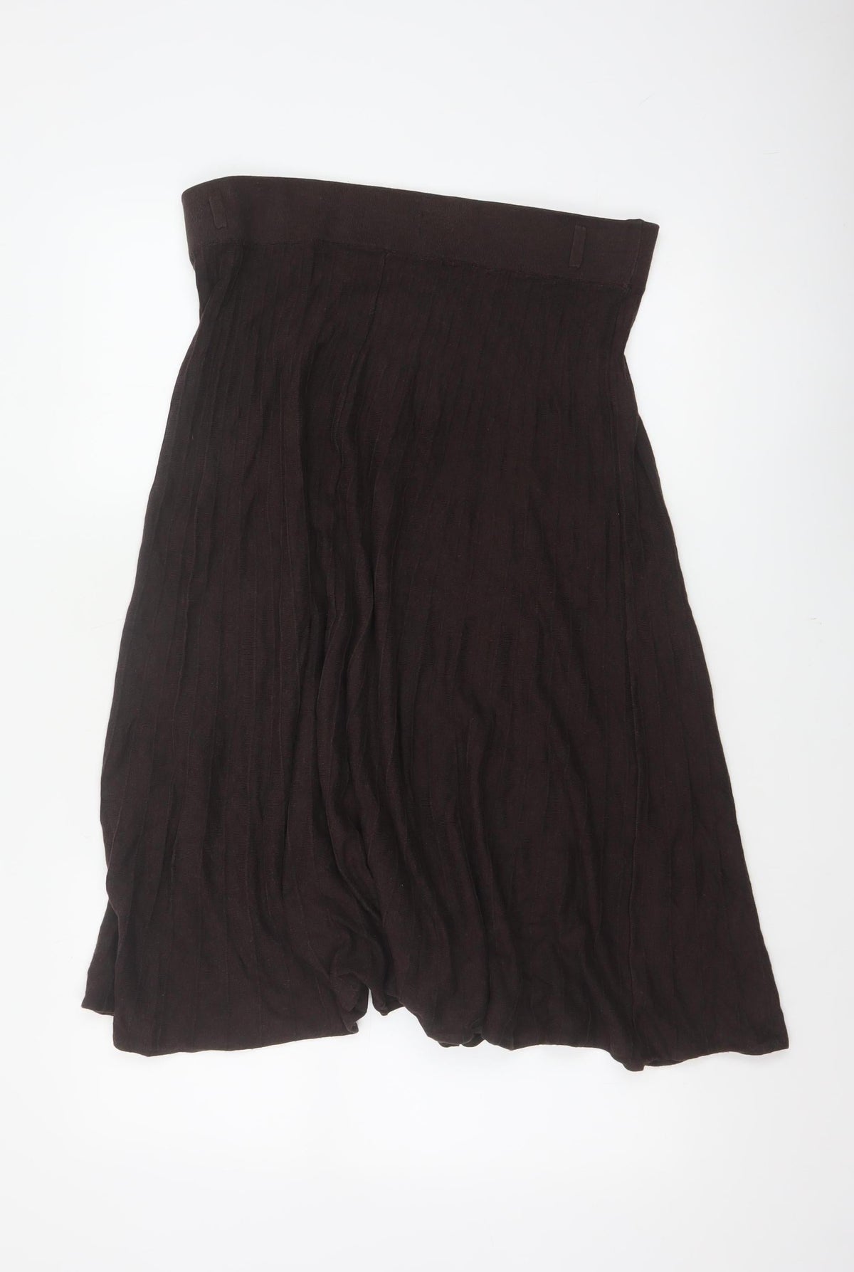 Marks & Spencer Women Black UK 14 Long A-Line Stretch Skirt