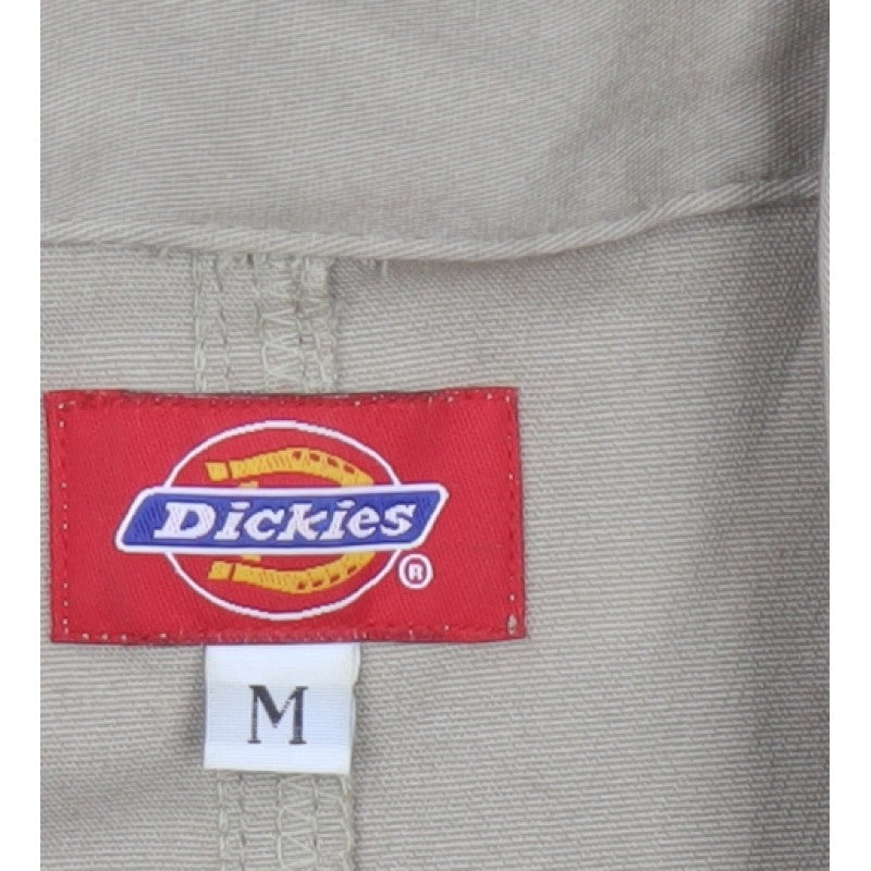 Dickies Women Beige M Workwear Shirt Dress Collared Zip Pockets
