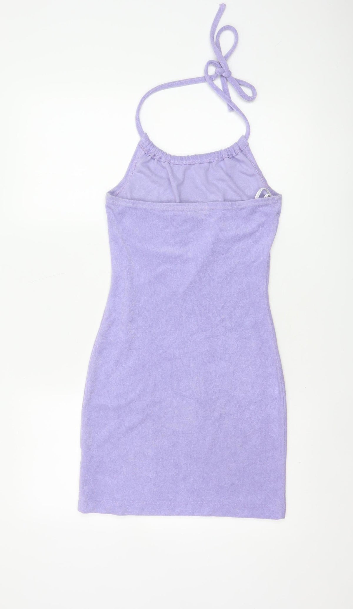 Juicy Couture Women’s Purple XS Velour Halter Bodycon Mini Dress