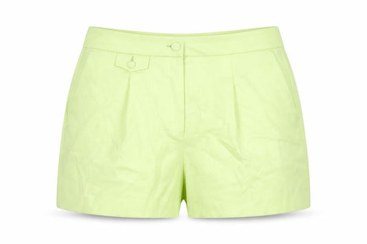 Marks & Spencer Women Yellow Size 16 Regular Tailored Shorts Pockets
