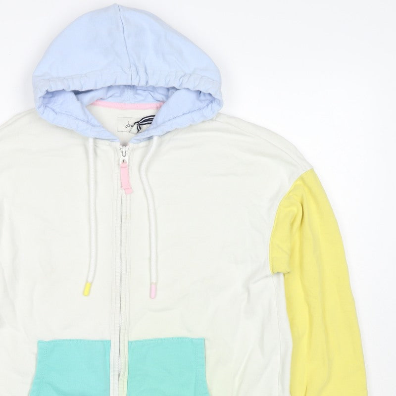 Joules Women’s Multicoloured Colourblock Full Zip Hoodie UK 12