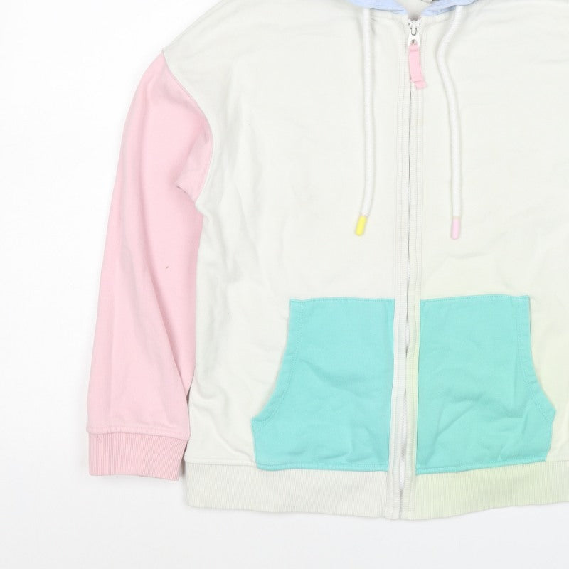 Joules Women’s Multicoloured Colourblock Full Zip Hoodie UK 12
