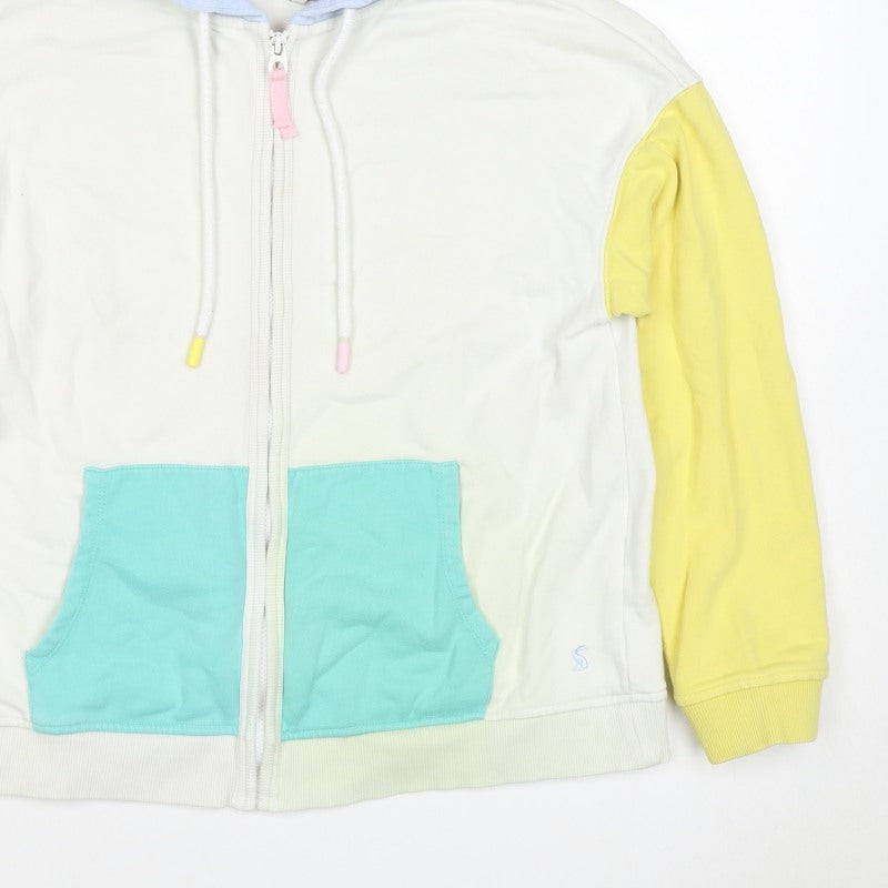 Joules Women’s Multicoloured Colourblock Full Zip Hoodie UK 12