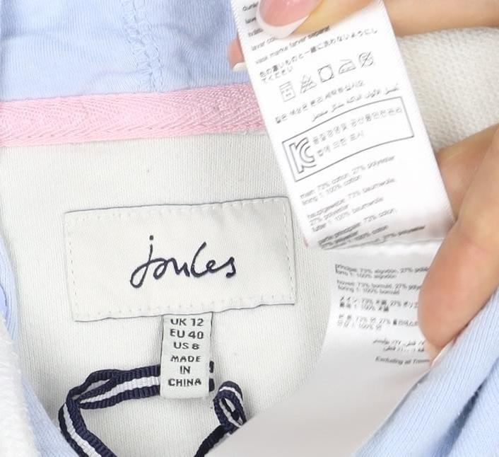 Joules Women’s Multicoloured Colourblock Full Zip Hoodie UK 12