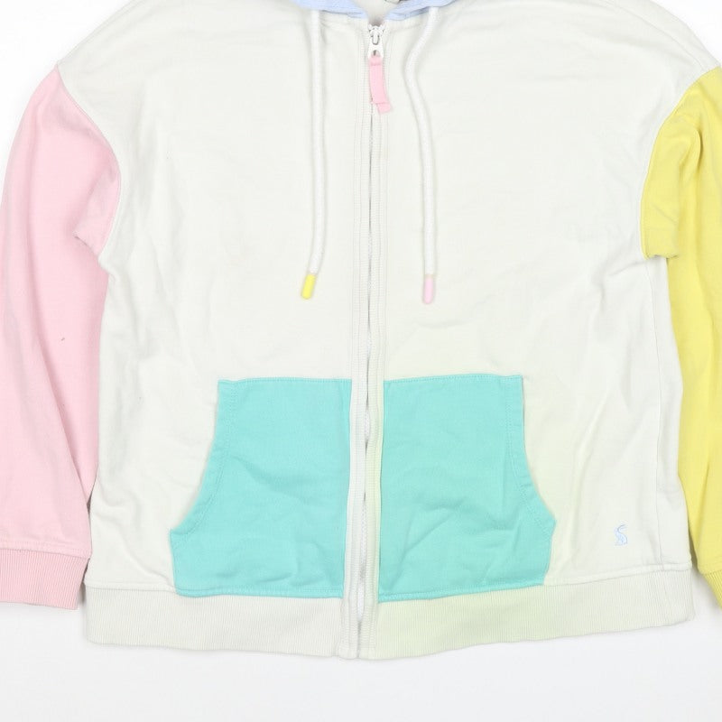 Joules Women’s Multicoloured Colourblock Full Zip Hoodie UK 12