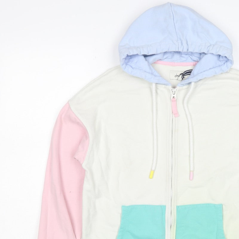 Joules Women’s Multicoloured Colourblock Full Zip Hoodie UK 12