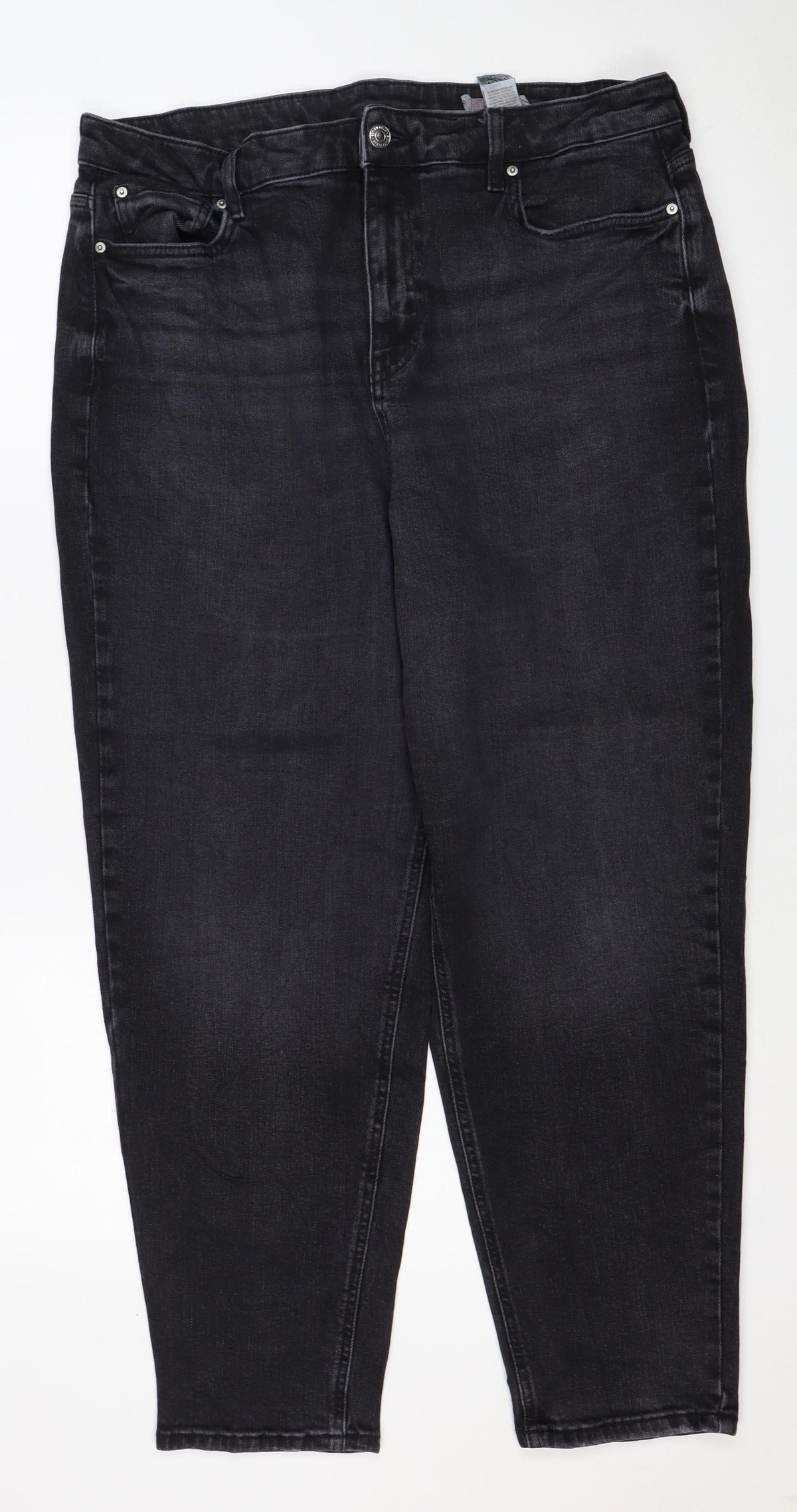 Marks and Spencer Women’s Black Straight Jeans UK 18 Regular Stretch