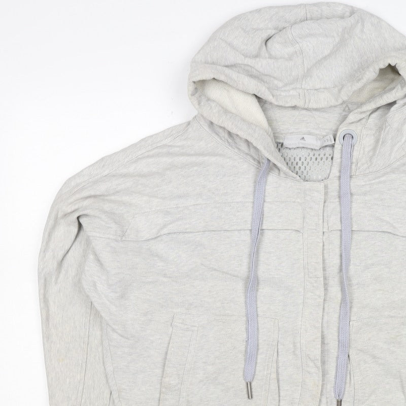 adidas Stella McCartney Women Grey M Hooded Cotton Jacket