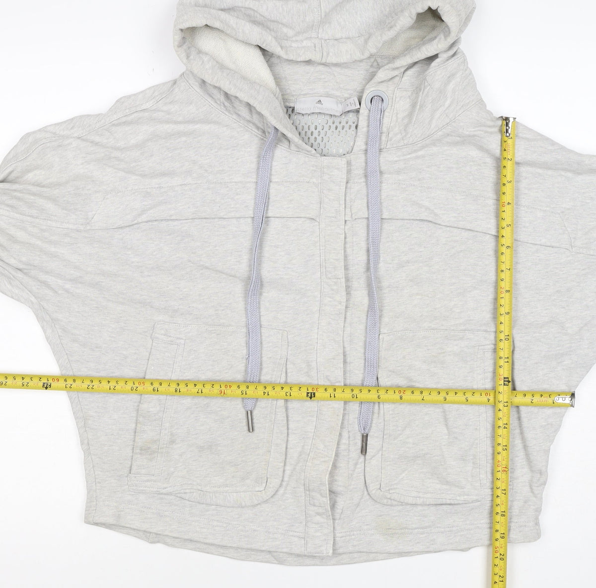 adidas Stella McCartney Women Grey M Hooded Cotton Jacket