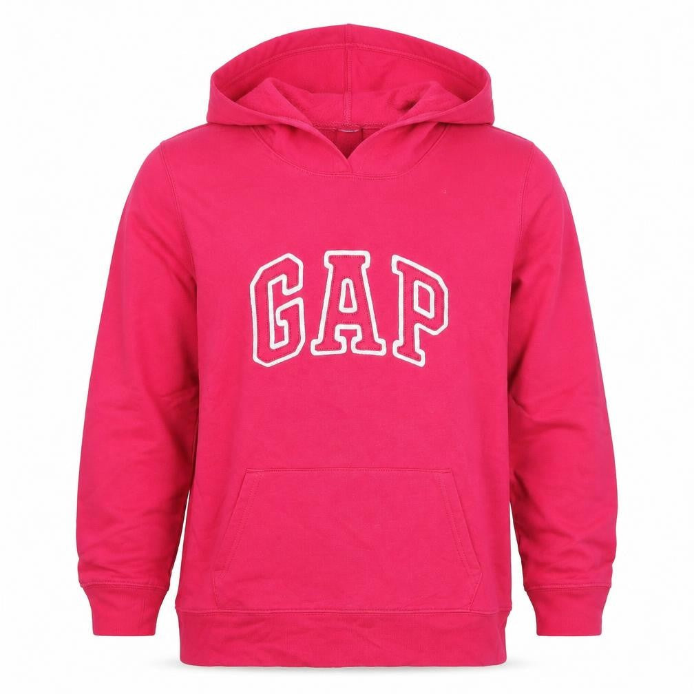 Gap Teens Pink XL Pullover Hoodie Logo Fleece Kangaroo Pocket