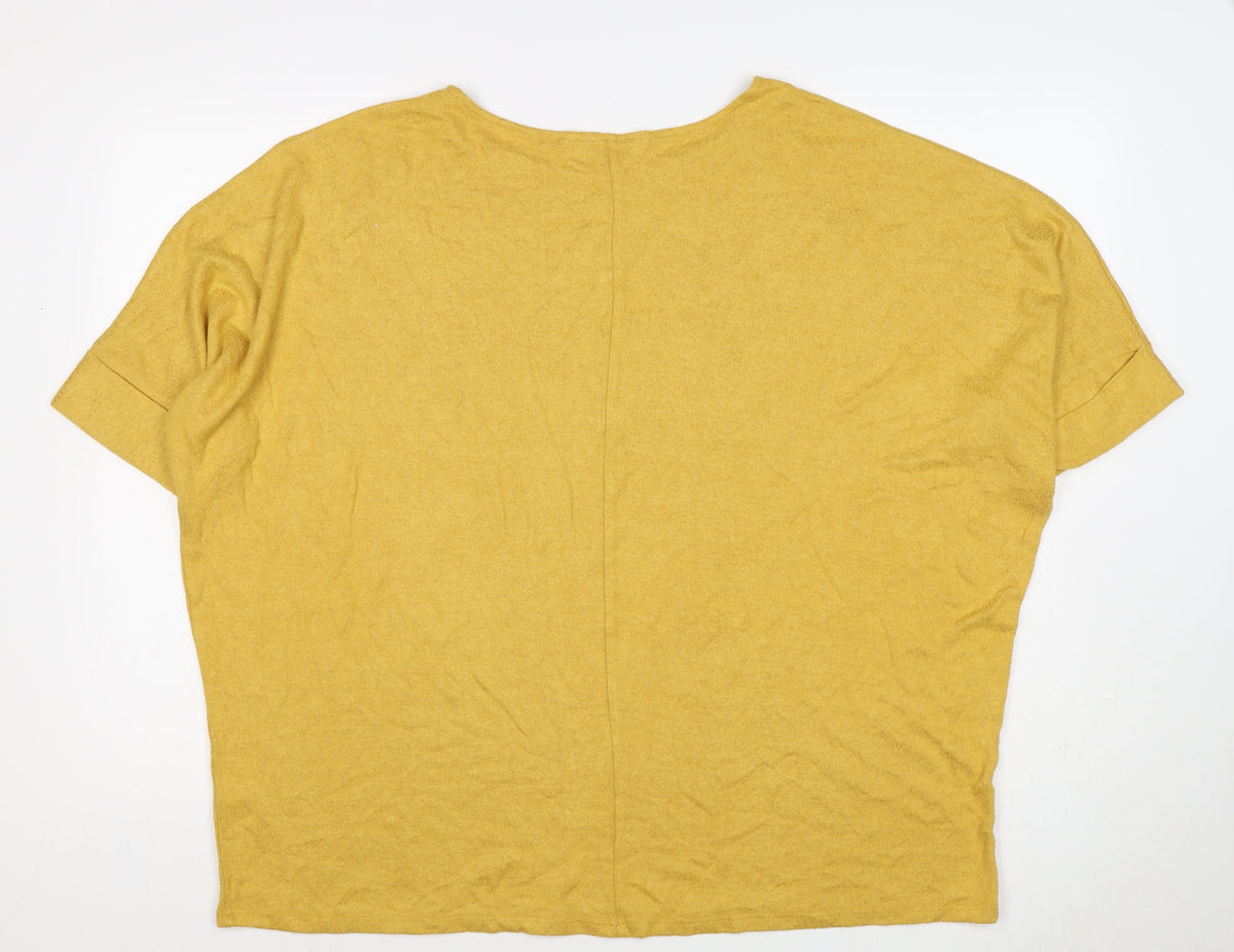 Apricot Women’s Yellow UK 16 Relaxed Jersey Short Sleeve T-Shirt