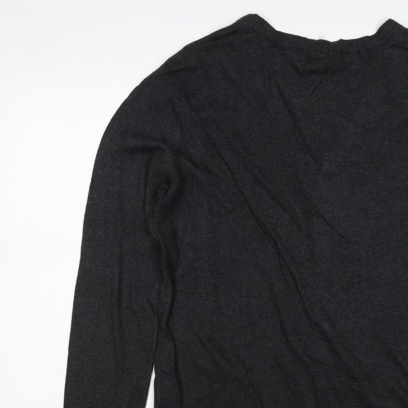 Gap Women’s Black Cotton V-Neck Button Cardigan Size M
