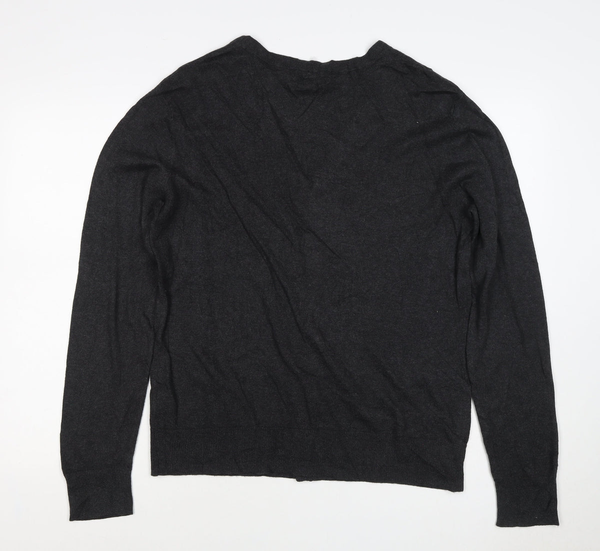 Gap Women’s Black Cotton V-Neck Button Cardigan Size M