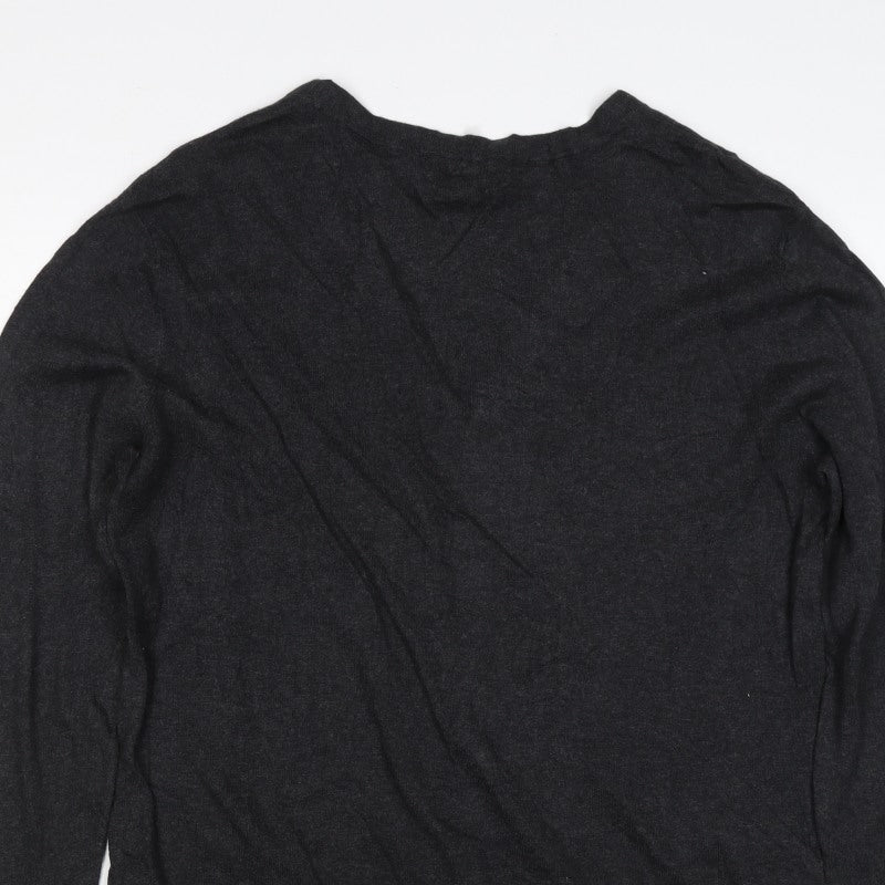 Gap Women’s Black Cotton V-Neck Button Cardigan Size M