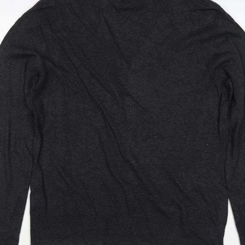 Gap Women’s Black Cotton V-Neck Button Cardigan Size M