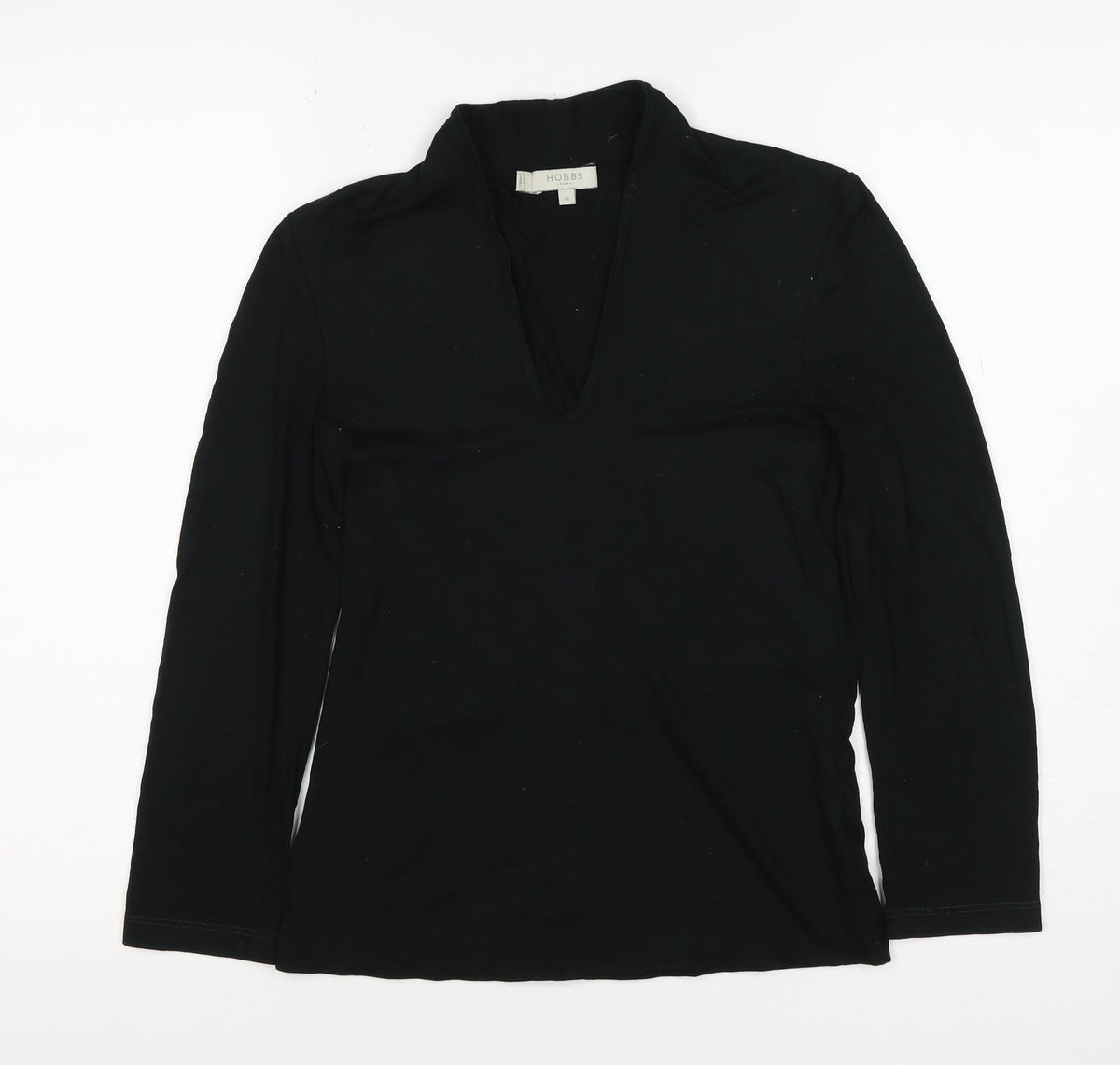 Hobbs Women’s Black XS V-Neck Long Sleeve Jersey Basic Top
