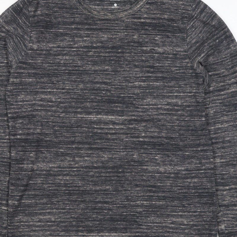 Hollister Men’s Grey Marl Logo Crew Neck Pullover Sweatshirt M