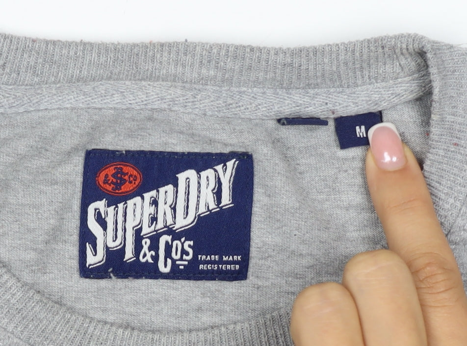 Superdry Mens Grey M Graphic Space Rocket Crew Neck T-Shirt