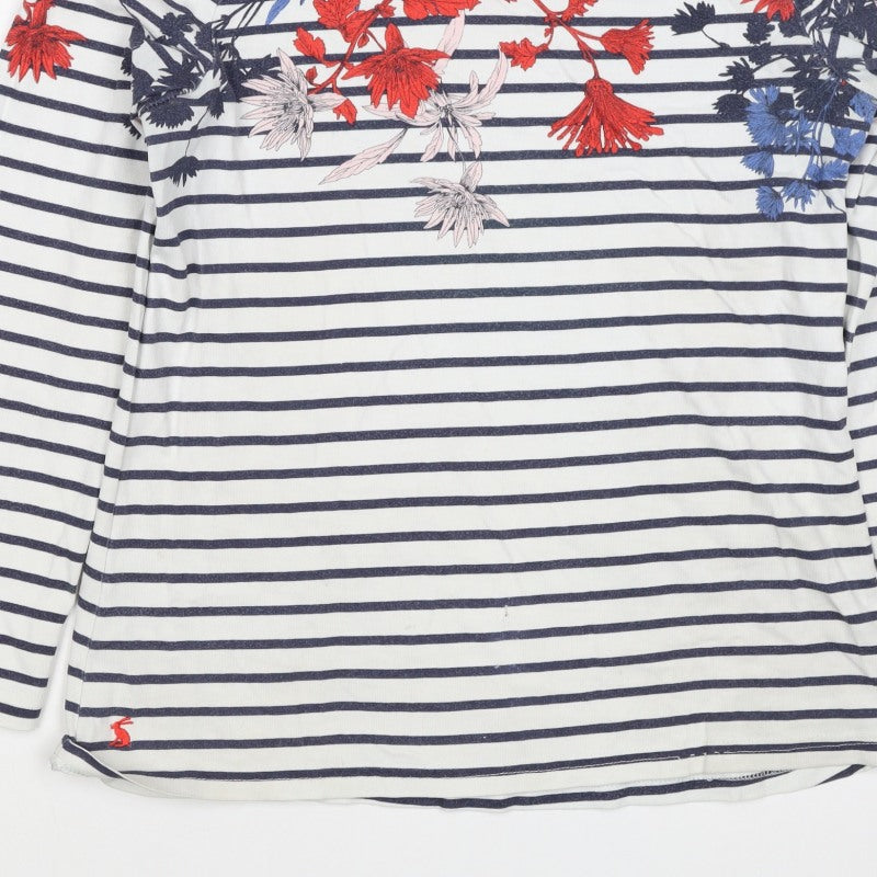 Joules Women’s Multicoloured UK 10 Floral Stripe Long Sleeve T-Shirt