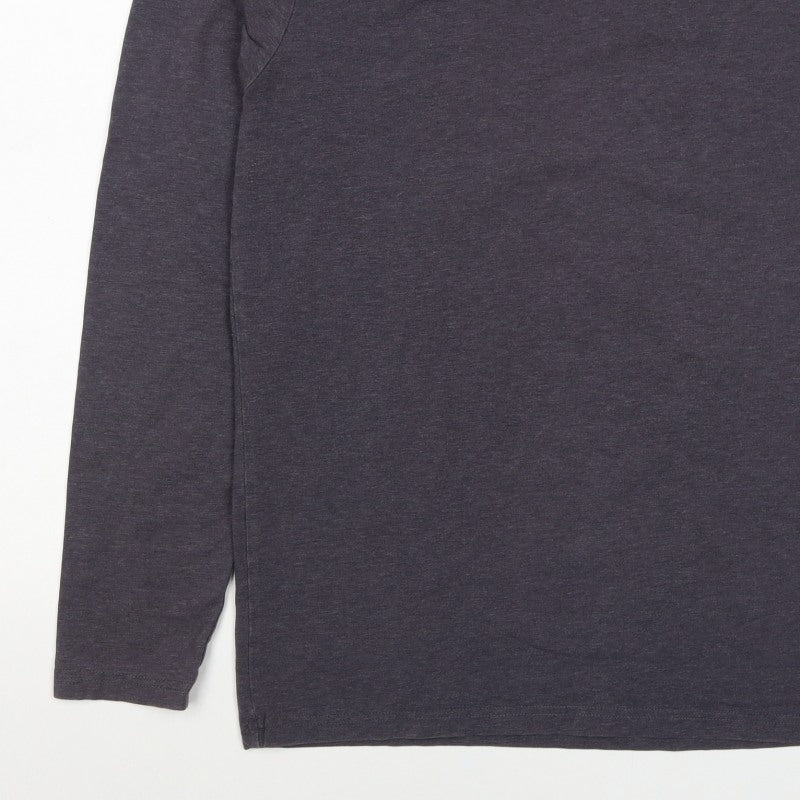 Atlantic Bay Men’s Grey Size S Long Sleeve Crew Neck Jersey T-Shirt