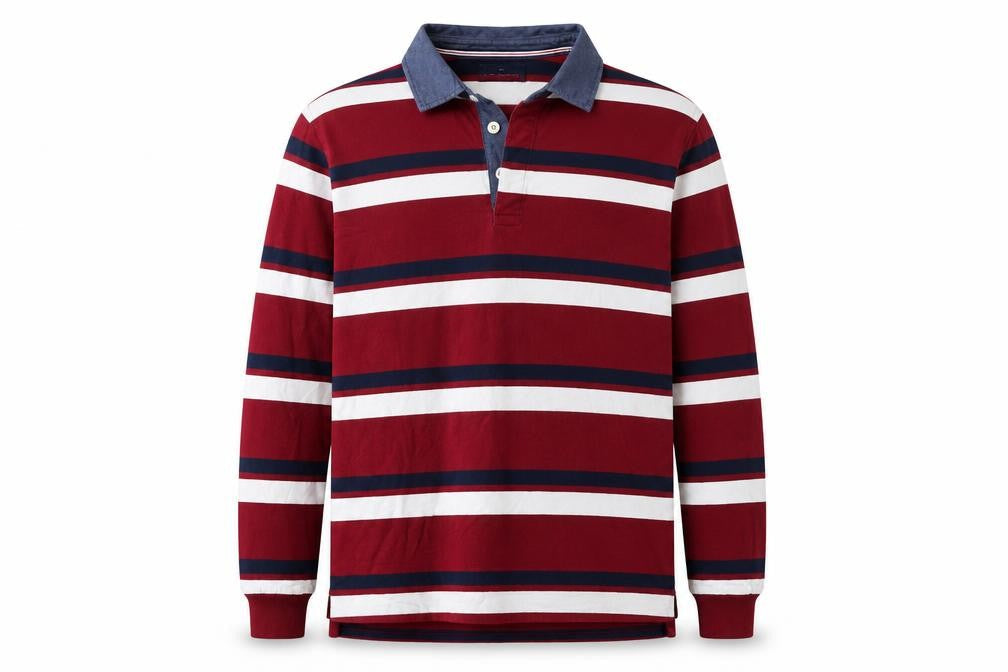 Blue Harbour Mens Multicoloured Stripe Long Sleeve Polo Shirt XL Cotton