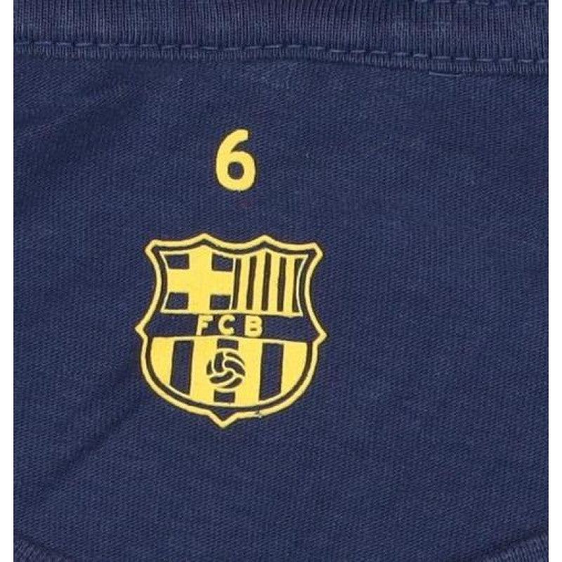 Additional view of FC Barcelona boys’ blue 6 years logo football graphic t-shirt